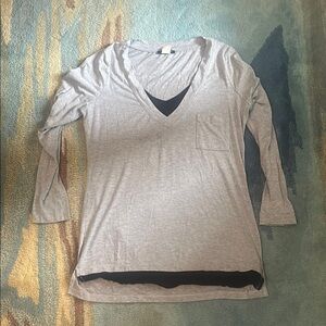 VENUS gray layered shirt